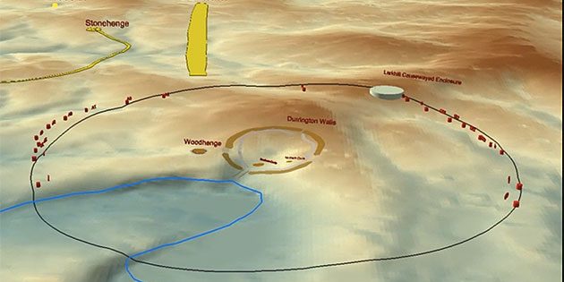 Lageplan des Schachtgruben-Kreis von Durrington Copyright: University of Rochester