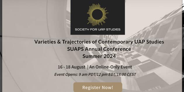 Ankündigung der „Society for UAP Studies Annual Online-Conference 2024“. Copyright: SocietyForUAPstudies.org